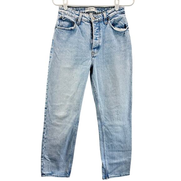 Abercrombie & Fitch The Dad High Rise Jeans Light Wash 27/4S - Picture 1 of 14